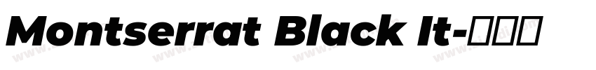 Montserrat Black It字体转换